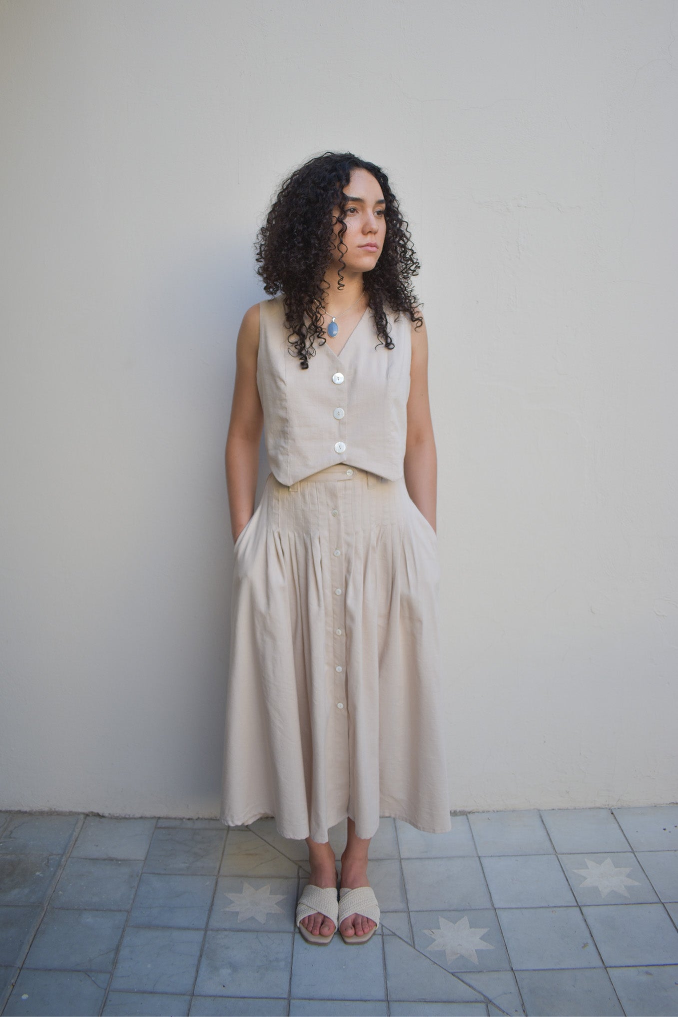 Falda Hereditas de Lino Bambú