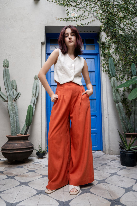 Pantalón Lirio de Bambú Color Shedron