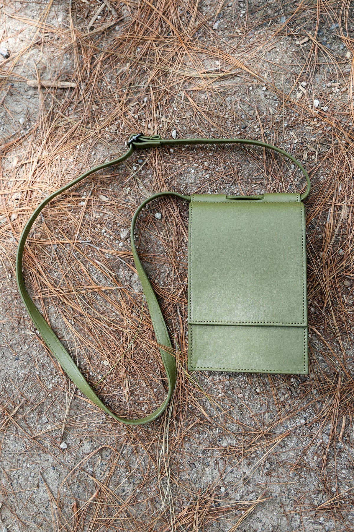Bolsa Flor de Agave 100% Piel Color Verde