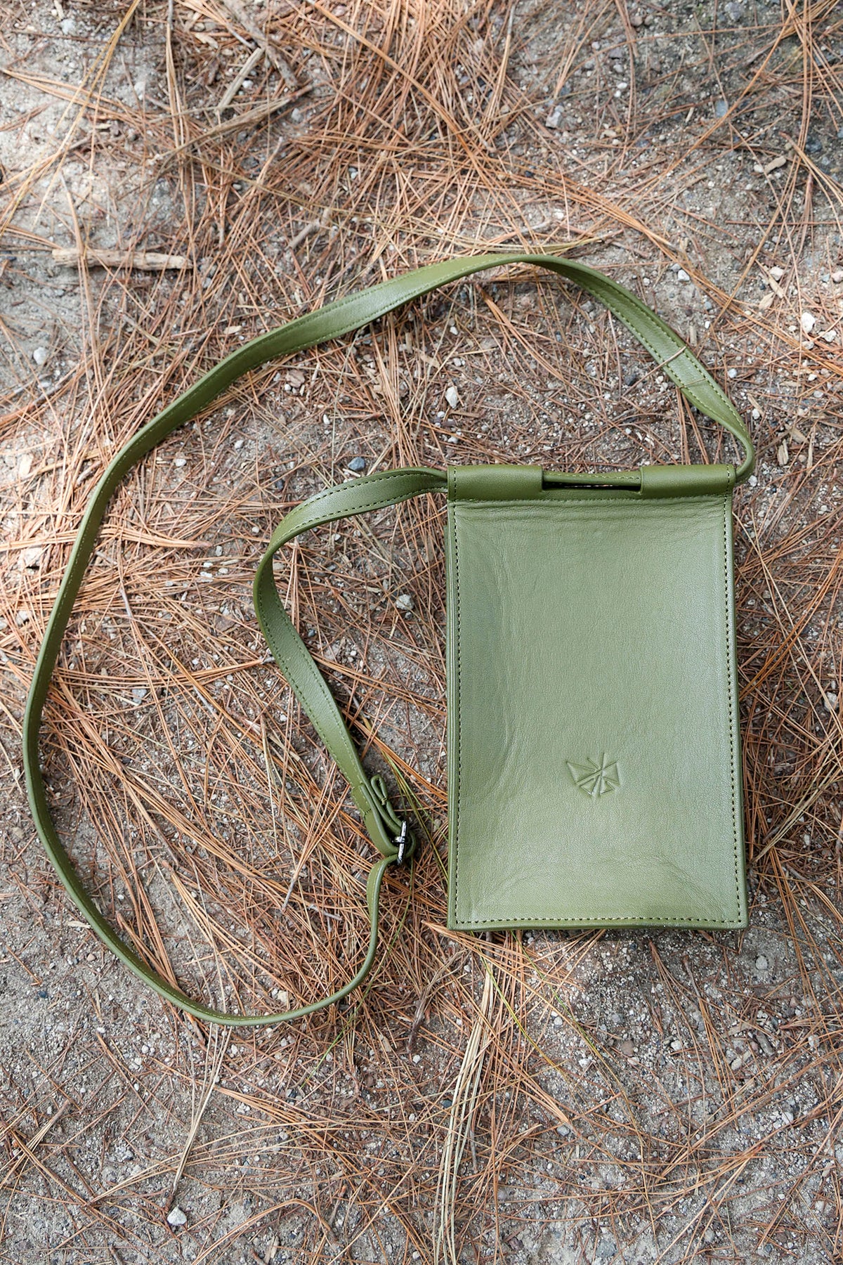 Bolsa Flor de Agave 100% Piel Color Verde
