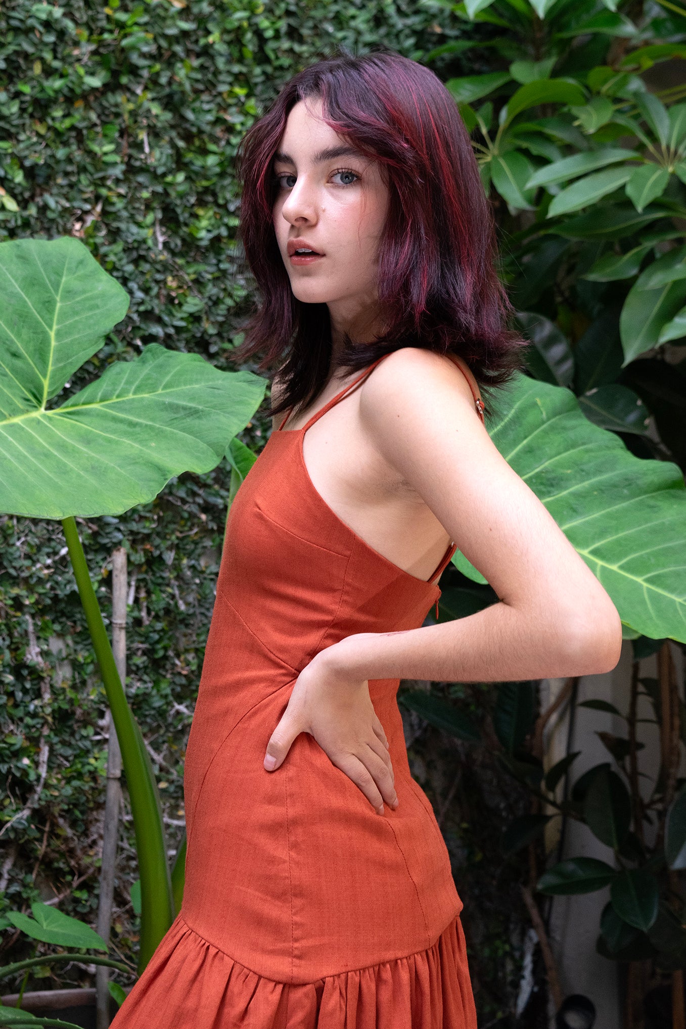 Vestido de Bambú  Flor Jamaica