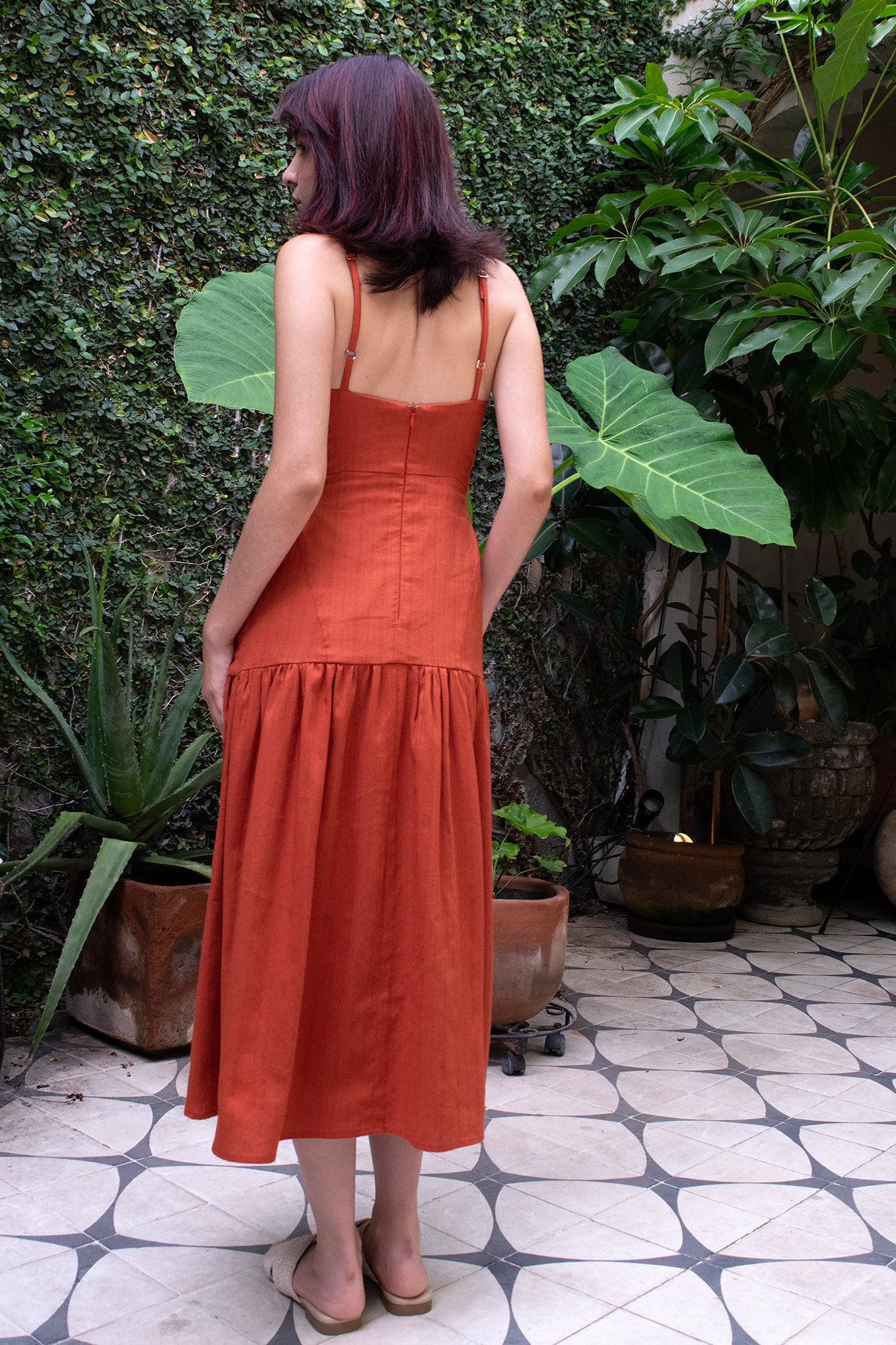 Vestido de Bambú  Flor Jamaica