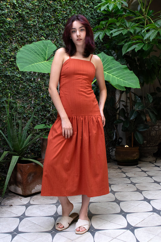 Vestido de Bambú  Flor Jamaica